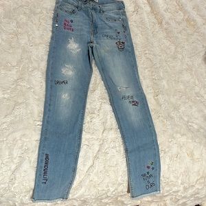Girls blue jeans